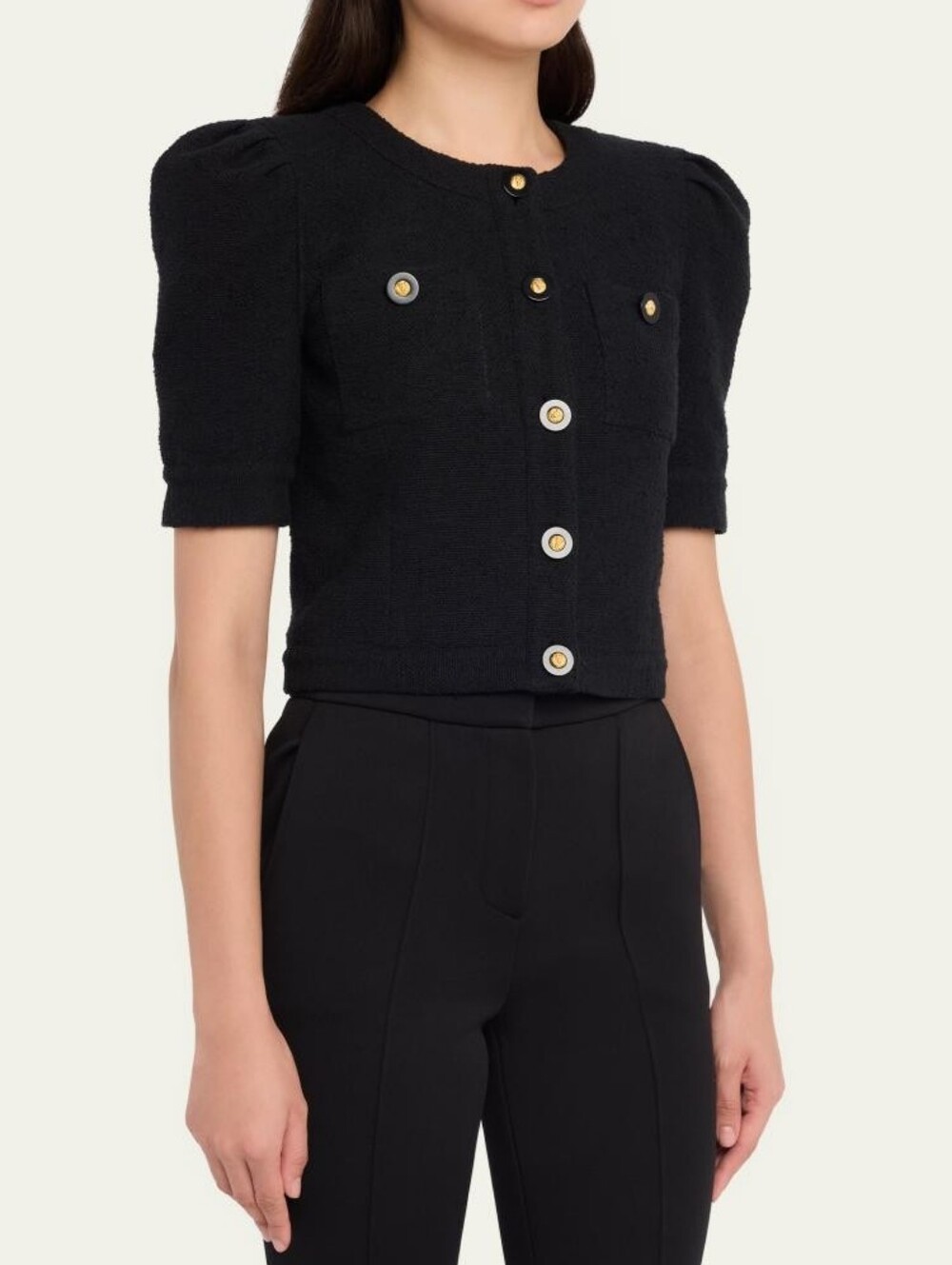 L'AGENCEAllegra Tweed Short-Sleeve Top Jacket